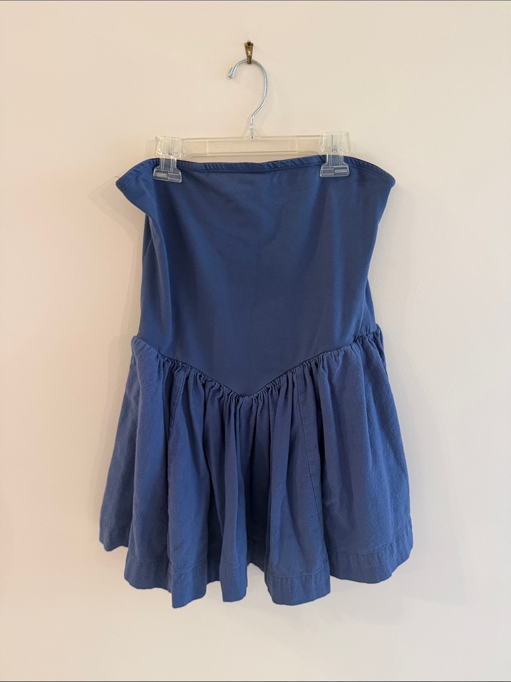 Free People Deep Blue Slip Skirt with Tiny Branded Tag